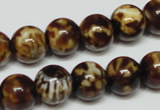 CAB611 15.5 inches 12mm round leopard skin agate beads wholesale