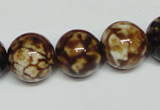 CAB612 15.5 inches 14mm round leopard skin agate beads wholesale