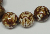 CAB613 15.5 inches 16mm round leopard skin agate beads wholesale