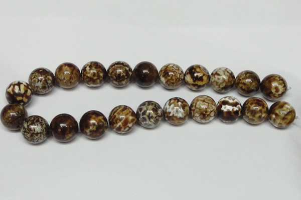 CAB614 15.5 inches 18mm round leopard skin agate beads wholesale