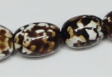 CAB622 15.5 inches 15*20mm egg-shaped leopard skin agate beads wholesale