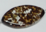 CAB639 15.5 inches 25*50mm marquise leopard skin agate beads