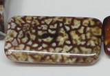 CAB642 15.5 inches 20*40mm rectangle leopard skin agate beads