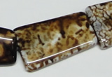 CAB643 15.5 inches 20*35mm trapezoid leopard skin agate beads