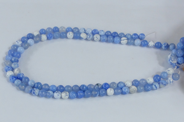 CAB645 15.5 inches 8mm round fire crackle agate beads wholesale