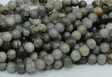 CAB65 15.5 inches 4mm round silver needle agate gemstone beads