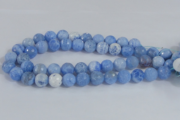 CAB652 15.5 inches 16mm faceted round fire crackle agate beads