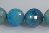 CAB658 15.5 inches 18mm faceted round fire crackle agate beads