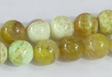 CAB661 15.5 inches 12mm round fire crackle agate beads wholesale