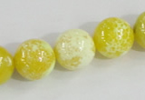 CAB662 15.5 inches 14mm round fire crackle agate beads wholesale