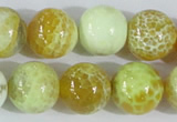 CAB663 15.5 inches 16mm round fire crackle agate beads wholesale