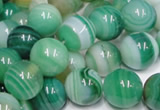 CAB715 15.5 inches 8mm round green agate gemstone beads wholesale