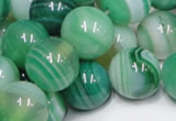 CAB717 15.5 inches 12mm round green agate gemstone beads wholesale