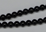 CAB723 15.5 inches 6mm round black agate gemstone beads wholesale