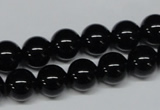 CAB725 15.5 inches 10mm round black agate gemstone beads wholesale