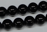 CAB726 15.5 inches 12mm round black agate gemstone beads wholesale