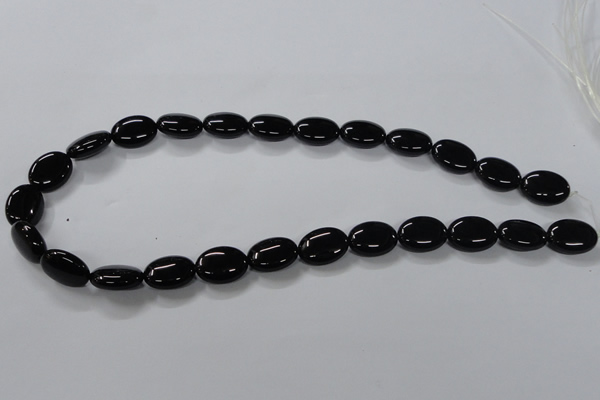 CAB758 15.5 inches 12*16mm oval black agate gemstone beads wholesale