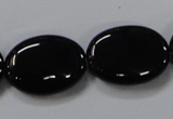 CAB762 15.5 inches 18*25mm oval black agate gemstone beads wholesale