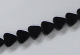 CAB774 15.5 inches 8*8mm triangle black agate gemstone beads