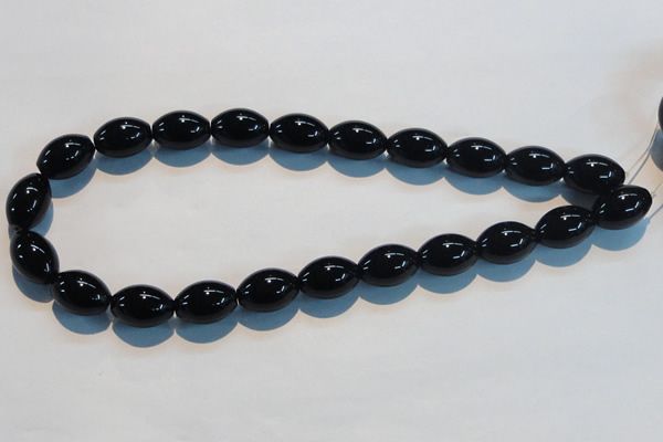 CAB818 15.5 inches 13*18mm rice black agate gemstone beads wholesale