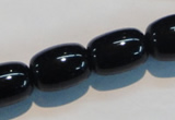 CAB820 15.5 inches 13*18mm drum black agate gemstone beads wholesale