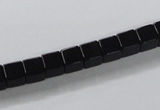 CAB834 15.5 inches 6*6mm cube black agate gemstone beads wholesale