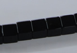 CAB835 15.5 inches 10*10mm cube black agate gemstone beads wholesale