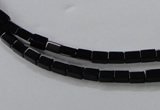 CAB837 15.5 inches 3*5mm cuboid black agate gemstone beads wholesale