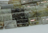 CAB85 15.5 inches 10*15mm rectangle silver needle agate gemstone beads