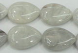 CAB909 15.5 inches 18*25mm flat teardrop natural crazy agate beads