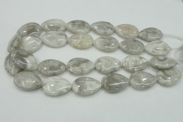 CAB910 15.5 inches 22*30mm flat teardrop natural crazy agate beads