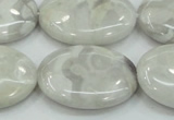 CAB913 15.5 inches 22*30mm oval natural crazy agate beads wholesale