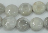 CAB915 15.5 inches 15mm flat round natural crazy agate beads wholesale