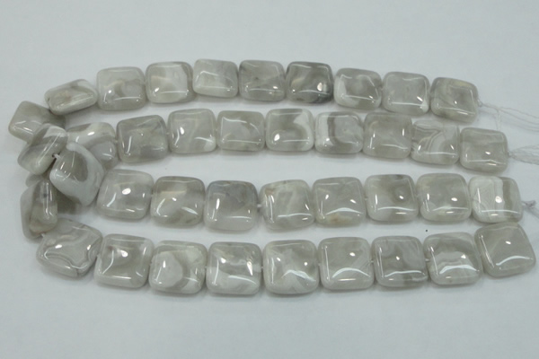 CAB920 15.5 inches 20*20mm square natural crazy agate beads wholesale