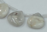 CAB924 20*20mm top-drilled teardrop natural crazy agate beads wholesale