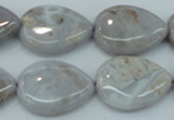 CAB929 15.5 inches 18*25mm flat teardrop natural purple agate beads