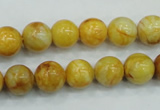 CAB935 15.5 inches 10mm round yellow crazy lace agate beads wholesale