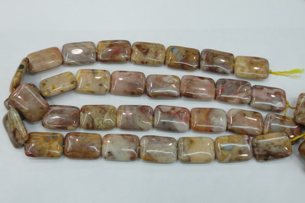 CAB979 15.5 inches 18*25mm rectangle Morocco agate beads wholesale