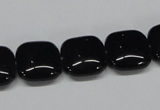 CAB986 15.5 inches 14*14mm square black agate gemstone beads wholesale