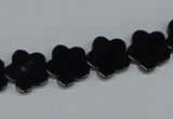 CAB988 15.5 inches 12*12mm star black agate gemstone beads wholesale