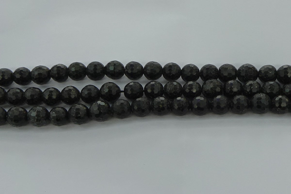 CAE37 15.5 inches 10mm faceted round astrophyllite beads wholesale