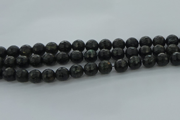 CAE38 15.5 inches 12mm faceted round astrophyllite beads wholesale