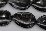 CAE70 15.5 inches 22*30mm flat teardrop astrophyllite beads wholesale