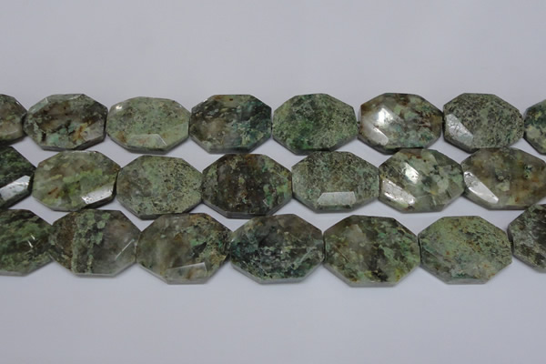 CAF154 15.5 inches 25*35mm faceted octagonal Africa stone beads