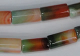 CAG1016 15.5 inches 10*20mm column rainbow agate beads