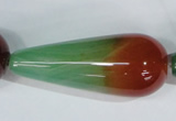 CAG1019 15.5 inches 20*50mm teardrop rainbow agate beads