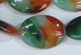 CAG1025 15.5 inches 22*30mm oval rainbow agate beads