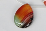 CAG1061 Top-drilled 22*30mm flat teardrop rainbow agate beads