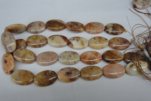 CAG1095 15.5 inches 20*30mm oval Morocco agate beads wholesale