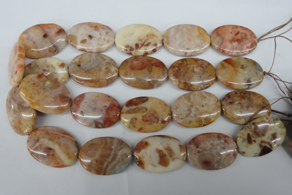 CAG1096 15.5 inches 25*35mm oval Morocco agate beads wholesale